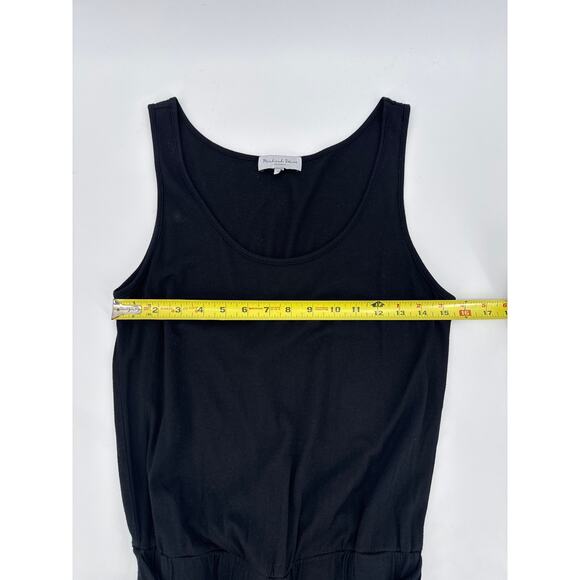 Michael Stars Jane Black Sleeveless V Neck Belted Cropped Wide Leg Jumpsuit XS - Picture 5 of 5